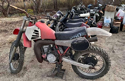 Moto parada por largo tiempo